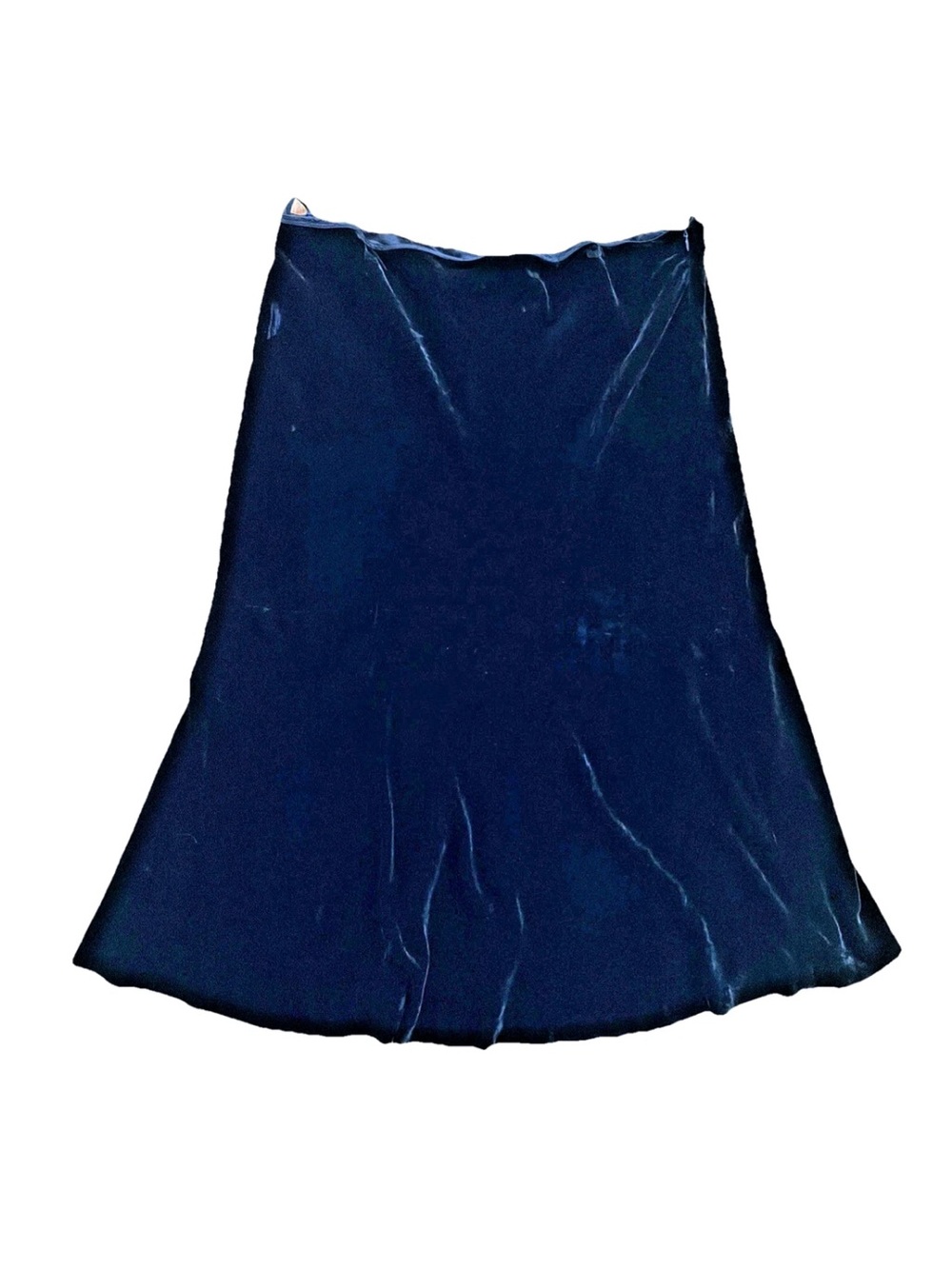 Lauren Ralph Lauren Silk Blend Black Velvet Maxi Skirt Size 22W Lined Side Zip